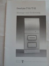 Bedienungsanleitung Montagehandbuch für Doorline T 01/T 02 von Telekom
