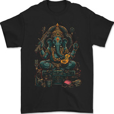 Ganesha Hindu God Ganapati Elefant Herren-T-Shirt 100 % Baumwolle