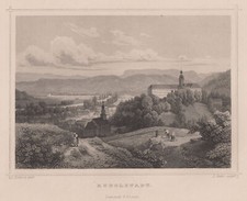 Rudolstadt Original Stahlstich Oeder 1861