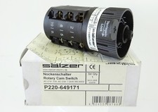SÄLZER P220-649171 Nockenschalter Rotary Cam Switch 4 Stell. 20A 7,5kW 380-440V