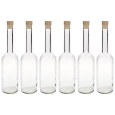 6x 700ml Glasflasche Klarglas