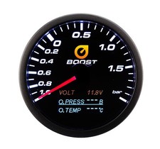 Auto Gauge 60mm 4in1 Anzeige für Ladedruck Spannung Öldruck und Temperatur