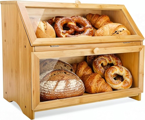 Bambus brotkasten etagen - brotkasten,