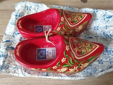 Jundra Red Wood Dutch Clogs ~