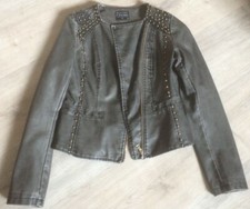  Damenkunstlederjacke helles grau,sehr schick, Tchibo gekauft, idealer Begleiter