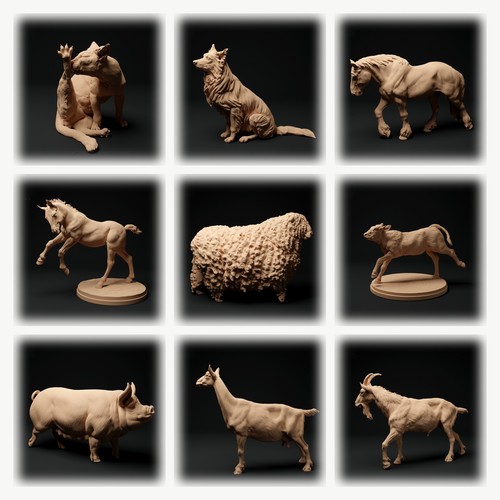 Bauernhoftiere tierfiguren set - bauernhoftiere,