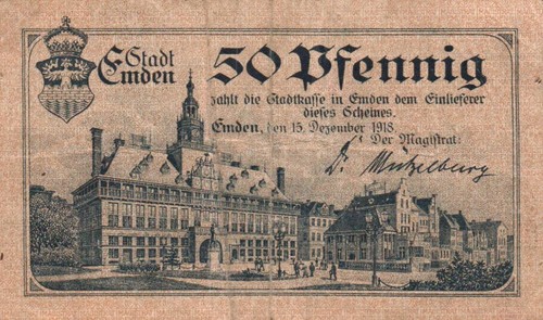 Scheine notgeld stadt emden - scheine,
