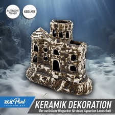 ZooPaul Keramik Dekoration Aquarium Terrarium Schloss Burgruine Castle Höhle