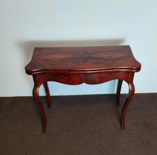 Louis Philippe Spieltisch Konsoltisch Verwandlungs  Nussbaum Biedermeier 1850