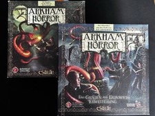 Brettspiel-Set ARKHAM HORROR Basisspiel + DUNWICH-Erweiterung Deutsch 1. Auflage