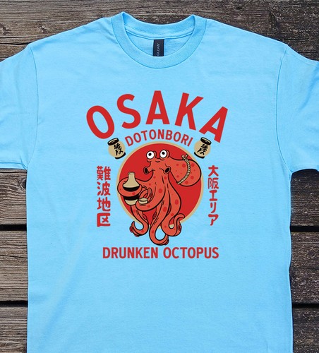 Shirt drunken octopus - t-shirt, "drunken