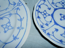 Winterling Indisch blau festoniert (Wellenrand): Kuchenteller 20 cm + Untertasse