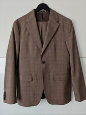 Karierter Anzug in Grau-Beige