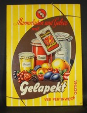 altes Pappschild Gelapekt VEB