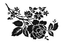 Schablone " Rose13 " auf A4