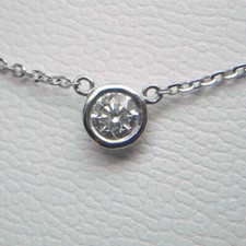 PT850 Diamant Collier, feine Diamanten D0,17ct Hals 45cm