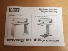 Quelle Privileg Bügelautomat Bedienungsanleitung de Luxe 740 K 740S Retro