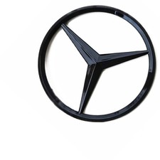 Für Mercedes Benz C-Klasse W205 Stern Emblem Heck Abzeichen Schwarz Glanz NEW