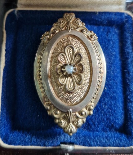 Antike biedermeier brosche - antike, biedermeier-brosche