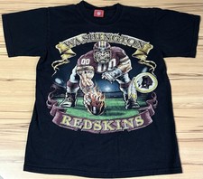 Vintage Washington Redskins T-Shirt Size M Black Nfl