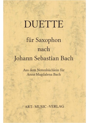 Saxophon duette nach bach - saxophon,