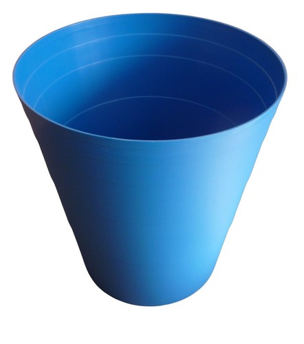 Papierkorb rund blau