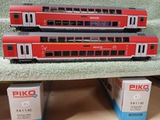 PIKO H0 AC, 58215C+D, 2x Doppelstockwagen "Franken-Thüringren-Express" DB-Regio