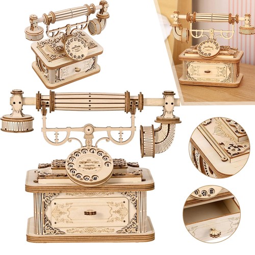 Holzpuzzle retro telefon - 3d,