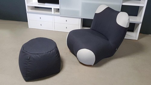 Sessel mit hocker pandabär - mit,