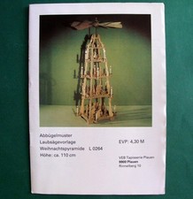 DDR Weihnachtspyramide Laubsägevorlage 4 Etagen Pyramide Abbügelmuster alt