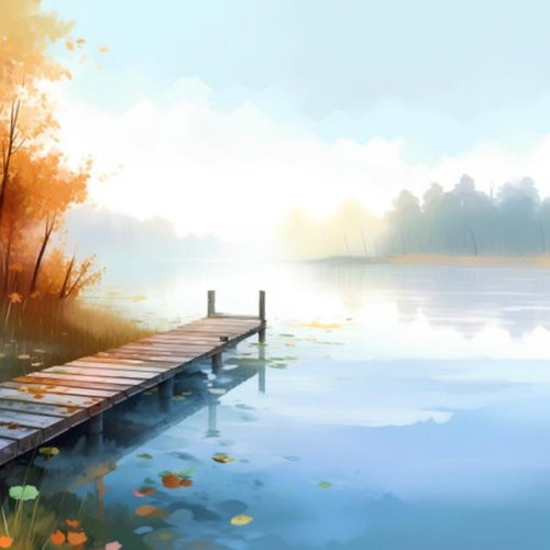 Wandbild herbstlandschaft mit - wandbild:,