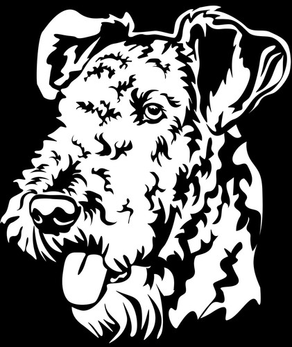 Airedale terrier aufkleber - aufkleber,
