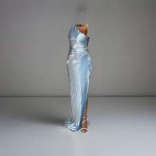 Abendkleid blau satin - abendkleid,,