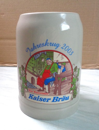 Bierkrug steingut l - bierkrug,