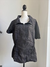 Damen Jacke Kurzarm Grau Gr