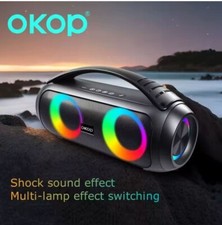 40W Bluetooth Lautsprecher Ghettoblaster RGB Wireless Subwoofer 360 Stereo Surround TWS