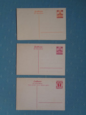 Deutsches Reich, Ganzsachen, 3 Antwort-Postkarten postfrisch, P8, P9 und P19 I