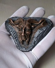 Antike Wandplakette Faun Pan