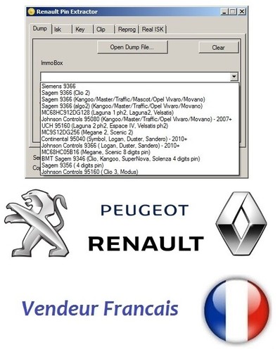 Renault pin ausdreher psa - renault, +