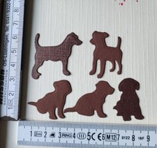Mini Hunde 5 Stück Stanzteile