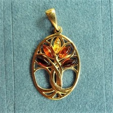 Bernstein Anhänger Lebensbaum