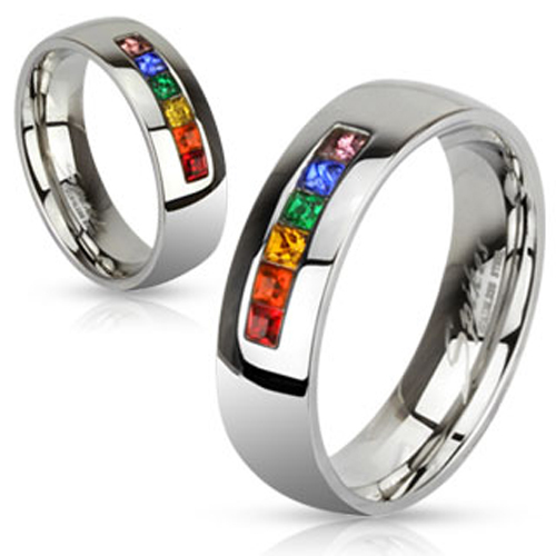 Ring edelstahl rainbow - ring,