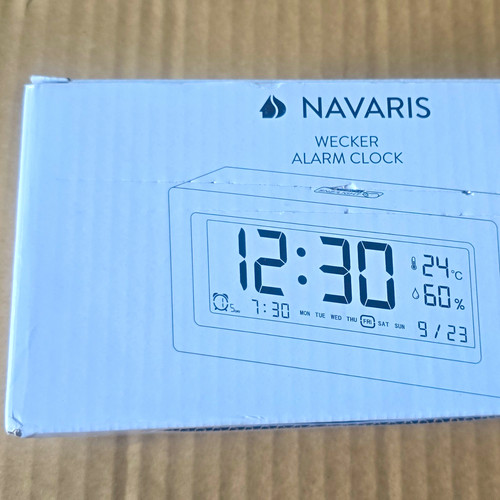 Navaris digital wecker weiß - digital-wecker,