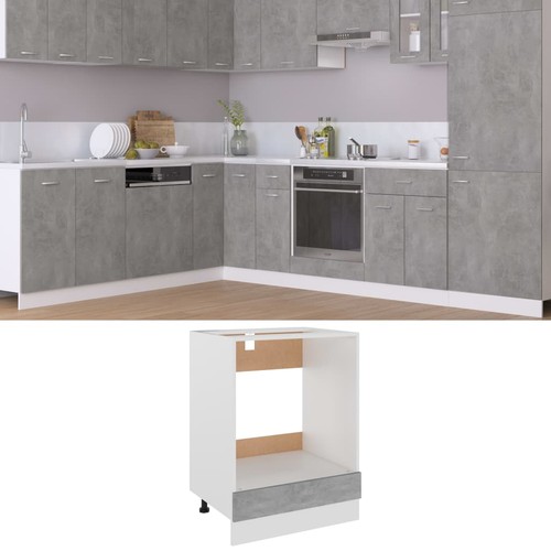 Betongrau küchenschrank - betongrau,