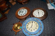 Konvolut Küchen Wanduhren um 1930-70 an Uhrebastler  6bu7