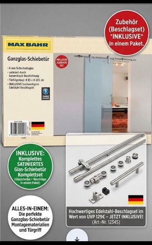 Ganzglas schiebetür max bahr - max,