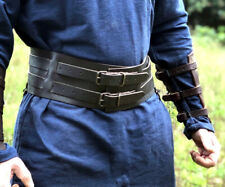 Wikinger Mittelalter LARP Gürtel Wikingergürtel Solveig Leder dunkelbraun
