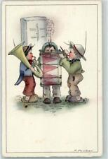 39178744 - Musikanten Trommel Blasinstrument sign. F. Probst  Verlag Haering