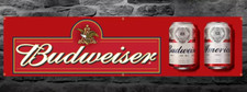 Budweiser Bier USA Racing Werbe Banner 240 cm große Fahne Flagge rot