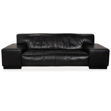 Koinor Leder Dreisitzer Schwarz Sofa Couch